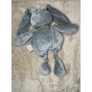 NATTOU LAPIDOU BUNNY Security Baby Lovey Gray Soft Plush Velvet Floppy 12”